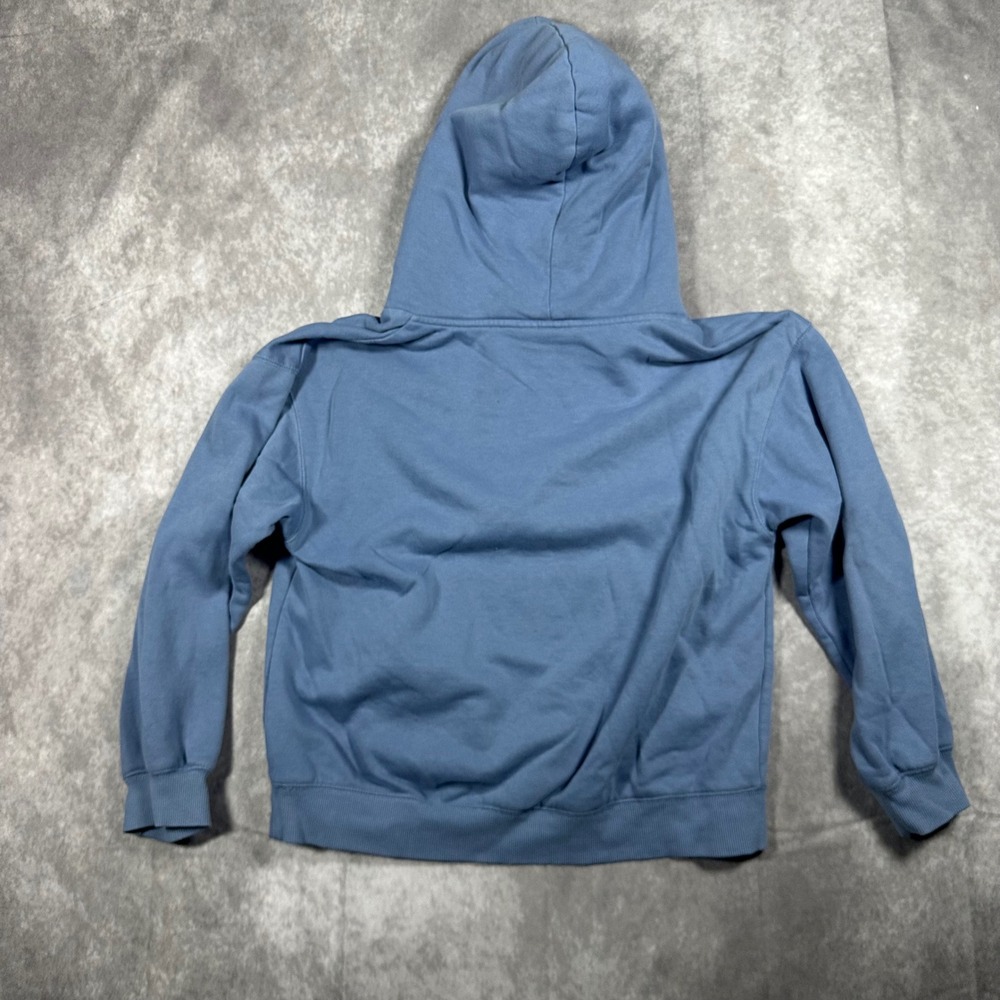 Roxy Girls XL 16 Blue Embroidered Logo Sherpa Lined Hooded Sweatshirt Pullover - Picture 2 of 5